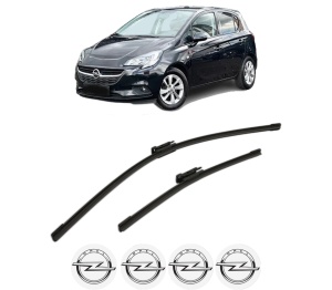 Set stergatoare OPEL CORSA E Hatchback Van (X15) din 2014-2015, pentru parbriz auto, 2 bucati, Bosch Aerotwin Multi, din cauciuc siliconat rezistent, 4 Stickere Auto OPEL v54423