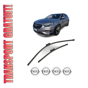 Set stergatoare OPEL GRANDLAND X Van din 2017-2021, pentru parbriz auto, 2 bucati, Bosch Aerotwin, din cauciuc siliconat rezistent, 4 Stickere Auto OPEL