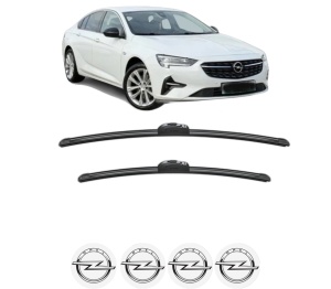 Set stergatoare OPEL INSIGNIA B Grand Sport (Z18) din 2017-2021, pentru parbriz auto, 2 bucati, Bosch Aerotwin, din cauciuc siliconat rezistent, 4 Stickere Auto OPEL v49353