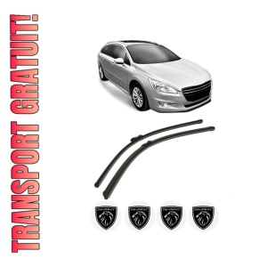 Set stergatoare PEUGEOT 508 SW Estate Van (8E_) din 2011-2018, pentru parbriz auto, 2 bucati, Bosch Aerotwin, din cauciuc siliconat rezistent, 4 Stickere Auto PEUGEOT