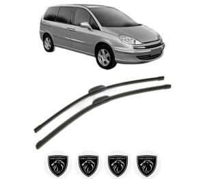 Set stergatoare PEUGEOT 807 Van (EB_) din 2004-2010, pentru parbriz auto, 2 bucati, Bosch Aerotwin Retrofit, din cauciuc siliconat rezistent, 4 Stickere Auto PEUGEOT v43803