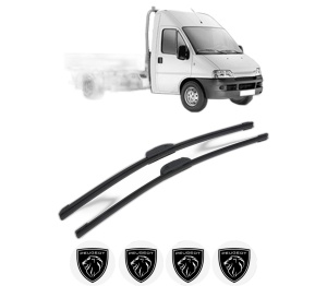 Set stergatoare PEUGEOT BOXER Platform/Chassis (244) din 2001-2006, pentru parbriz auto, 2 bucati, Bosch Aerotwin Retrofit, din cauciuc siliconat rezistent, 4 Stickere Auto PEUGEOT v46103