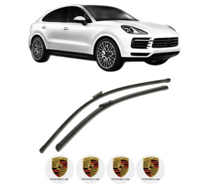 Set stergatoare PORSCHE CAYENNE Coupe (9YB) din 2019, pentru parbriz auto, 2 bucati, Bosch Aerotwin, din cauciuc siliconat rezistent, 4 Stickere Auto PORSCHE v52923