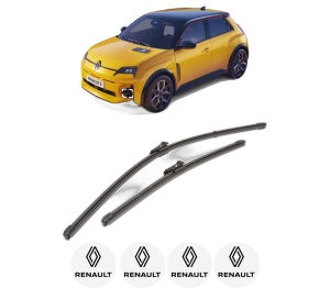 Set stergatoare RENAULT 5 din 2024, pentru parbriz auto, 2 bucati, Valeo Silencio Xtrm, din cauciuc siliconat rezistent, 4 Stickere Auto RENAULT v38148