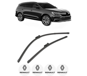 Set stergatoare RENAULT ESPACE VI (RHN) din 2023, pentru parbriz auto, 2 bucati, Valeo Silencio Xtrm, din cauciuc siliconat rezistent, 4 Stickere Auto RENAULT v36048