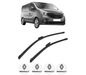 Set stergatoare RENAULT TRAFIC III Van (FG_) din 2014-2023, pentru parbriz auto, 2 bucati, Bosch Aerotwin Multi, din cauciuc siliconat rezistent, 4 Stickere Auto RENAULT v53703