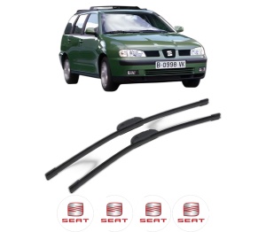 Set stergatoare SEAT CORDOBA VARIO Estate Van (6K5) din 2000, pentru parbriz auto, 2 bucati, Bosch Aerotwin Retrofit, din cauciuc siliconat rezistent, 4 Stickere Auto SEAT v47763