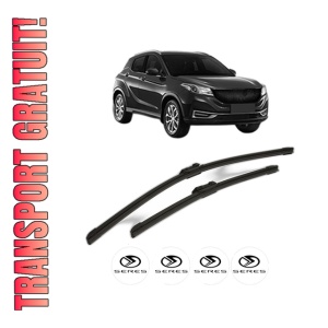 Set stergatoare SERES 3 din 2020, pentru parbriz auto, 2 bucati, Bosch Aerotwin, din cauciuc siliconat rezistent, 4 Stickere Auto SERES