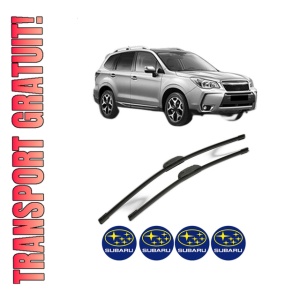 Set stergatoare SUBARU FORESTER (SJ_) din 2012-2013, pentru parbriz auto, 2 bucati, Bosch Aerotwin Retrofit, din cauciuc siliconat rezistent, 4 Stickere Auto SUBARU