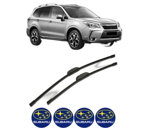 Set stergatoare SUBARU FORESTER (SJ_) din 2012-2013, pentru parbriz auto, 2 bucati, Bosch Aerotwin Retrofit, din cauciuc siliconat rezistent, 4 Stickere Auto SUBARU v45263