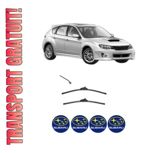 Set stergatoare SUBARU IMPREZA Hatchback (GP_) din 2011-2016, pentru parbriz auto, 2 bucati, Valeo Silencio, din cauciuc siliconat rezistent, 4 Stickere Auto SUBARU