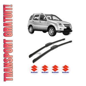 Set stergatoare SUZUKI IGNIS II (MH) din 2003, pentru parbriz auto, 2 bucati, Bosch Aerotwin Retrofit, din cauciuc siliconat rezistent, 4 Stickere Auto SUZUKI