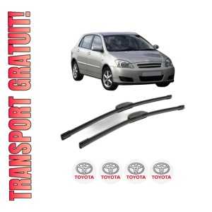 Set stergatoare TOYOTA COROLLA (_E12_) din 2001-2005, pentru parbriz auto, 2 bucati, Bosch Aerotwin Retrofit, din cauciuc siliconat rezistent, 4 Stickere Auto TOYOTA