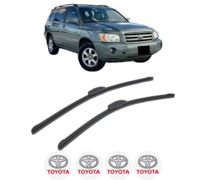 Set stergatoare TOYOTA HIGHLANDER / KLUGER (_U2_) din 2005, pentru parbriz auto, 2 bucati, Bosch Aerotwin Retrofit, din cauciuc siliconat rezistent, 4 Stickere Auto TOYOTA v46583