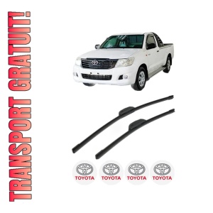 Set stergatoare TOYOTA HILUX VIII Platform/Chassis (_N1_) din 2015, pentru parbriz auto, 2 bucati, Bosch Aerotwin Retrofit, din cauciuc siliconat rezistent, 4 Stickere Auto TOYOTA
