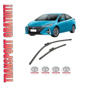 Set stergatoare TOYOTA PRIUS PHV (_W52_) din 2016-2022, pentru parbriz auto, 2 bucati, Bosch Aerotwin, din cauciuc siliconat rezistent, 4 Stickere Auto TOYOTA - Img 1