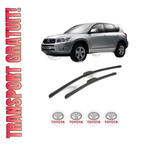 Set stergatoare TOYOTA RAV 4 III (_A3_) din 2005-2013, pentru parbriz auto, 2 bucati, Bosch Aerotwin Retrofit, din cauciuc siliconat rezistent, 4 Stickere Auto TOYOTA