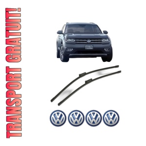 Set stergatoare Volkswagen ATLAS (CA1, CA2, CA3) din 2016-2019, pentru parbriz auto, 2 bucati, Bosch Aerotwin, din cauciuc siliconat rezistent, 4 Stickere Auto Volkswagen