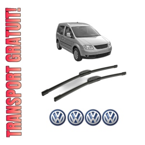 Set stergatoare Volkswagen CADDY Box Body/MPV (6K9, 9E7, 9E9) din 1998, pentru parbriz auto, 2 bucati, Bosch Aerotwin Retrofit, din cauciuc siliconat rezistent, 4 Stickere Auto Volkswagen
