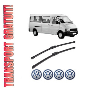 Set stergatoare Volkswagen LT 28-35 II Bus (2DB, 2DE, 2DK) din 1996-2001, pentru parbriz auto, 2 bucati, Bosch Aerotwin Retrofit, din cauciuc siliconat rezistent, 4 Stickere Auto Volkswagen