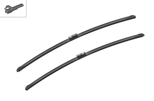 Set stergatoare Volkswagen SHARAN VAN (7M_) din 1996-2010, pentru parbriz auto, 2 bucati, Bosch Aerotwin, din cauciuc siliconat rezistent, 4 Stickere Auto Volkswagen v43328
