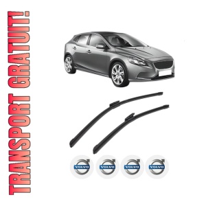 Set stergatoare VOLVO V40 Hatchback (525) din 2012-2019, pentru parbriz auto, 2 bucati, Bosch Aerotwin Multi, din cauciuc siliconat rezistent, 4 Stickere Auto VOLVO