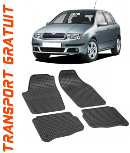 Skoda Fabia I, Sedan, fabricat din 2000 - 2007, set covorase auto dedicate, din cauciuc 100% Premium accesorii pentru autoturismul tau - masina v157457