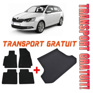 Skoda Fabia III din 11.2014 - Prezent Combi *1 , Set Covorase + tavita portbagaj auto