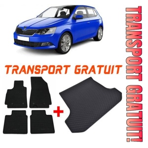 Skoda Fabia III din 11.2014 - Prezent Hatchback *2 , Set Covorase + tavita portbagaj auto