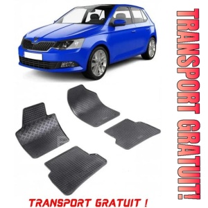 Skoda Fabia III, Hatchback, fabricat din 11.2014 - Prezent, set covorase auto dedicate, din cauciuc 100% Premium - Transport Gratuit