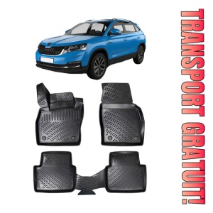 Skoda Kamiq 2019-2025 Set 4 covorase auto din cauciuc tip tavita premium line 3D
