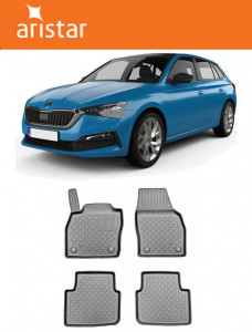 Skoda Kamiq, Suv, Din 09.2019 - Prezent , Set Covorase Auto Tip Tavita Premium 3D, din cauciuc accesorii pentru autoturismul tau - masina v174678