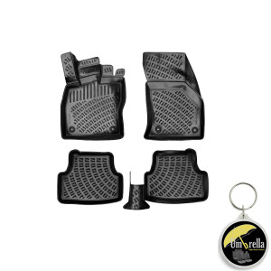 Skoda Karoq 2017- Set 4 covorase auto din cauciuc tip tavita premium line 3D accesorii pentru autoturismul tau - masina v241971