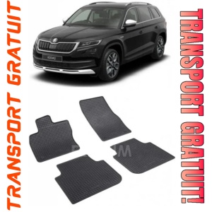 Skoda Kodiaq, Suv, fabricat din 03.2017 - Prezent, set covorase auto dedicate, din cauciuc 100% Premium