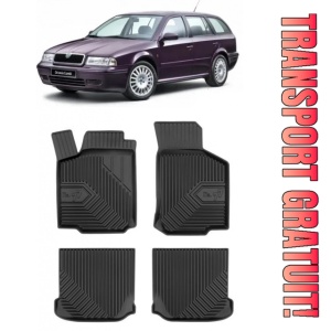 Skoda Octavia I Din 1998 - 2004, Combi , Set Covorase Auto Tip Tavita Premium 3D, din cauciuc