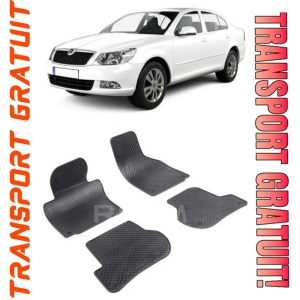 Skoda Octavia II fabricat din 03.2004 - 01.2013, Sedan, set covorase auto dedicate, din cauciuc 100% Premium