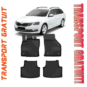 Skoda Octavia III Din 05.2013 - 05.2020, Combi , Set Covorase Auto Tip Tavita Premium 3D, din cauciuc