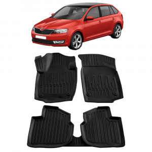 Skoda Rapid (2012-2019) Set covorase auto cauciuc G.Modern Line 3D accesorii pentru autoturismul tau - masina v239965