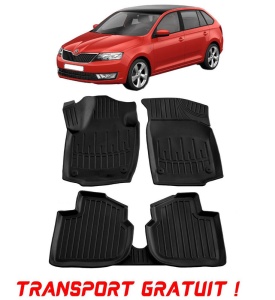 Skoda Rapid (2012-2019) Set covorase auto cauciuc G.Modern Line 3D transport gratuit accesorii pentru autoturismul tau - masina v49890