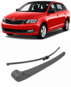 Skoda Rapid Brat stergator pentru luneta spate cu lamela 410 mm, compatibil cu Skoda Rapid Combi fabricat intre 2012-2019, calitate extra accesorii pentru autoturismul tau - masina v92192