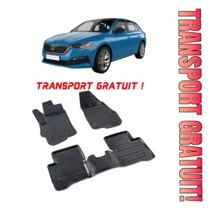 Skoda Scala 2019-2025 Set 4 covorase auto din cauciuc tip tavita premium line 3D - Transport Gratuit!