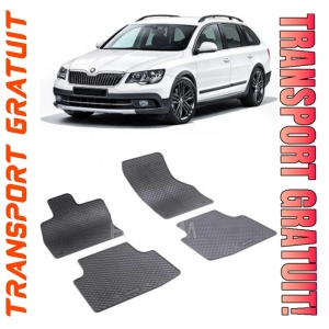 Skoda Superb III fabricat din 09.2015 - Prezent, Combi, set covorase auto dedicate, din cauciuc 100% Premium