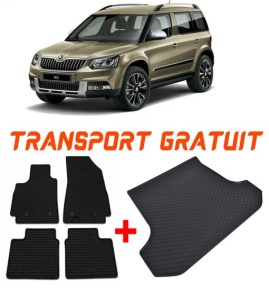 Skoda Yeti din 06.2009 - 11.2017 Suv Roata De Rezerva Normala *1, Set Covorase + tavita portbagaj auto accesorii pentru autoturismul tau - masina v768