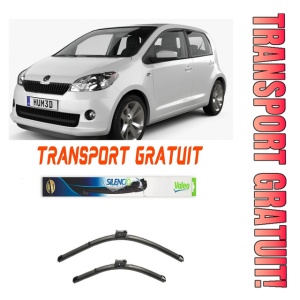 Stergatoare Skoda Citigo Set 2 stergatoare parbriz Valeo 600/475mm pentru Skoda CITIGO (NF1) (2011-2019) (60 cm / 40 cm)