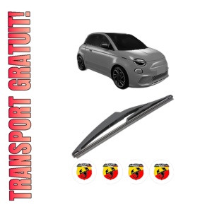 Stergator lamela spate ABARTH 500E Hatchback (332_) din 2023, pentru luneta auto, Valeo Silencio, din cauciuc siliconat rezistent, 4 Stickere Auto ABARTH