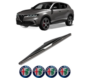 Stergator lamela spate ALFA ROMEO TONALE (965_) din 2022, pentru luneta auto, Valeo Silencio, din cauciuc siliconat rezistent, 4 Stickere Auto ALFA ROMEO v17608