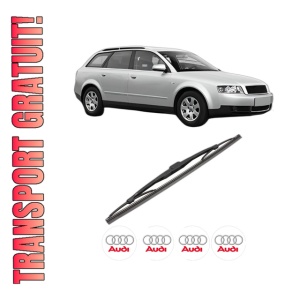 Stergator lamela spate AUDI A4 B6 Avant (8E5) din 2001 - 2004, pentru luneta auto, Valeo Silencio, din cauciuc siliconat rezistent, 4 Stickere Auto AUDI