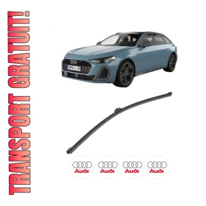 Stergator lamela spate AUDI A5 Avant (FU5) din 2024, pentru luneta auto, Valeo Silencio Xtrm, din cauciuc siliconat rezistent, 4 Stickere Auto AUDI