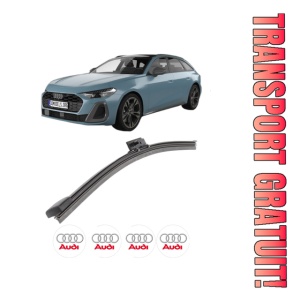 Stergator lamela spate AUDI A5 Avant (FU5) din 2024, pentru luneta auto, Bosch Aerotwin, din cauciuc siliconat rezistent, 4 Stickere Auto AUDI