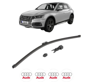 Stergator lamela spate AUDI Q5 Van (FYB, FYG) din 2017 - 2020, pentru luneta auto, Valeo HydroConnect, din cauciuc siliconat rezistent, 4 Stickere Auto AUDI v16888
